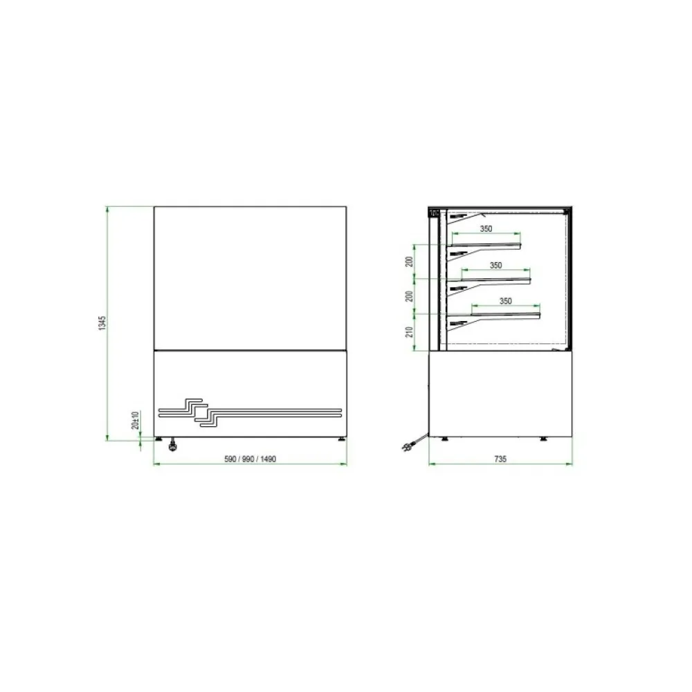 CUBE II 600 Dessert Display Case