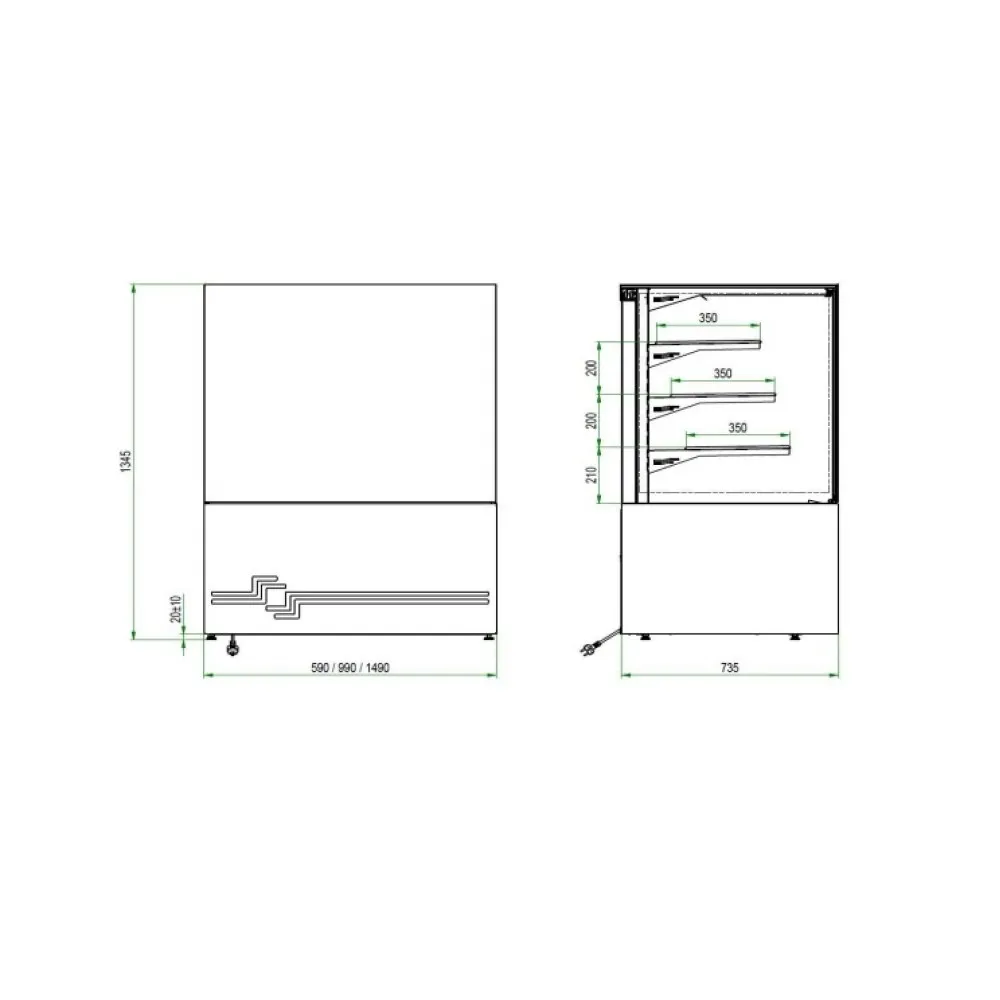 CUBE II 600 Patisserie Display Case