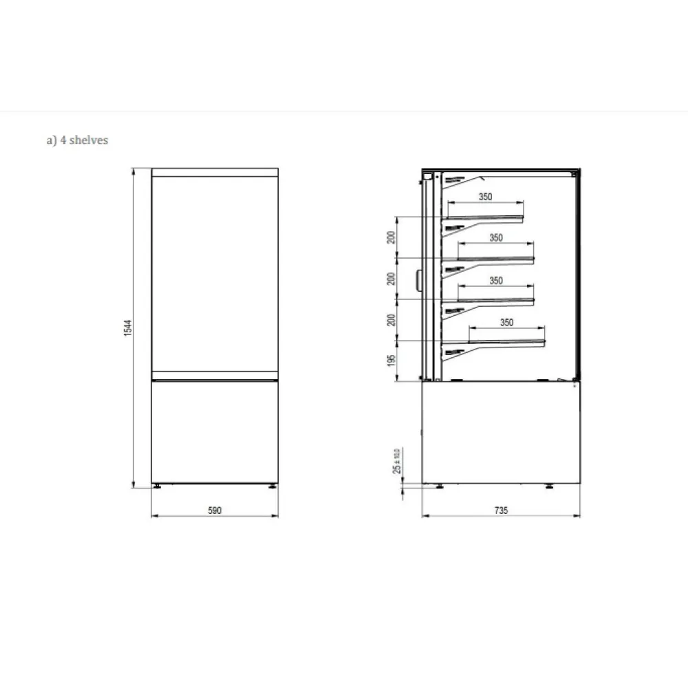 Elegant Patisserie Display Case - PANORAMA HIGH 600