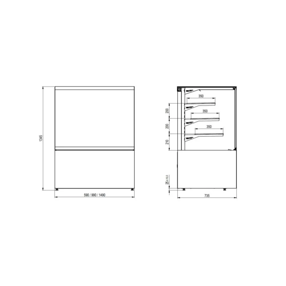 Kondiitritoodete vitriin PANORAMA PRO 600