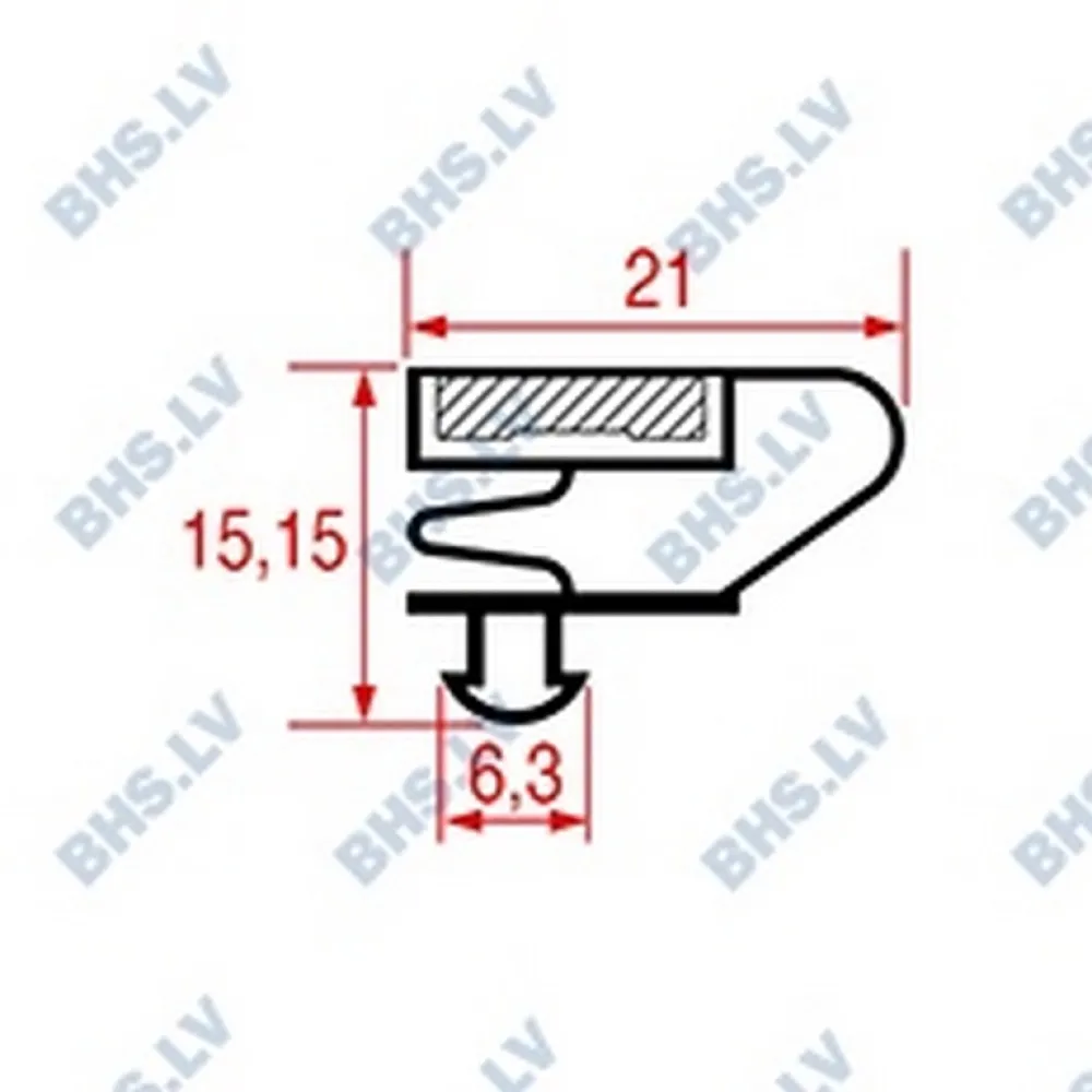 SNAP-IN GASKET L1006 - 2000 mm Length