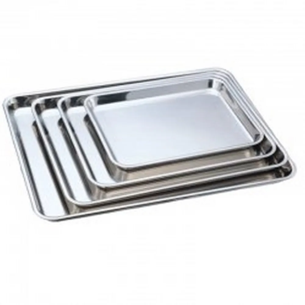 Elegant Polished Stainless Steel Serving Tray