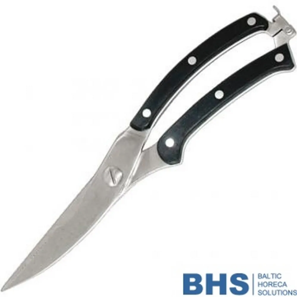 Кулинарные ножницы 25 см черного цвета