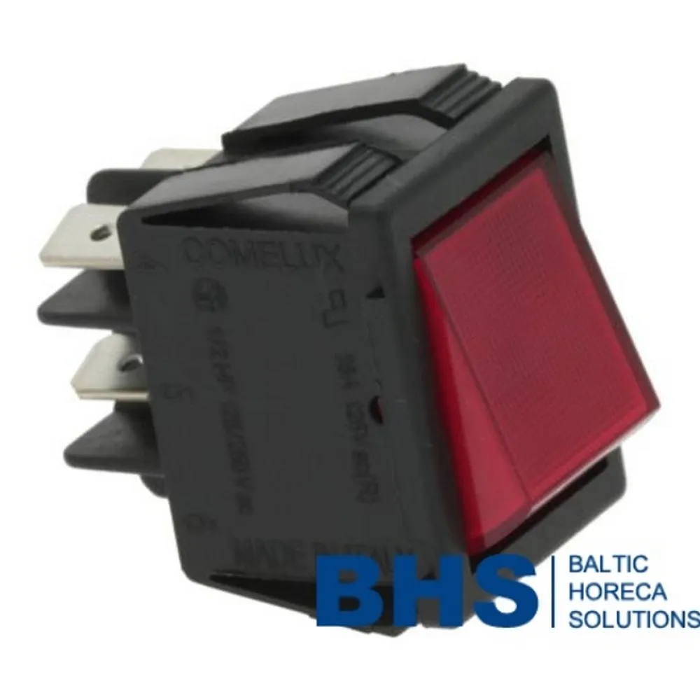 High-Performance Bipolar Switch - Red 16A 250V