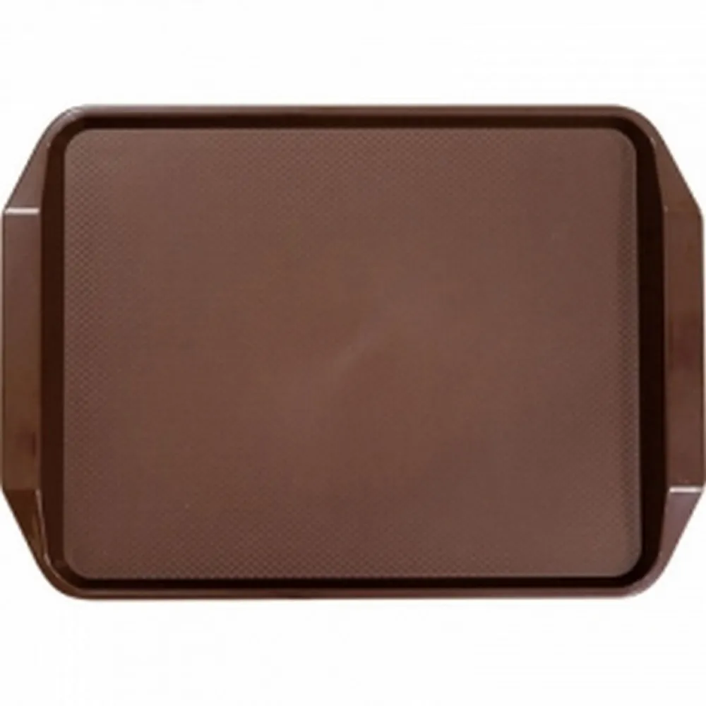 Elegant Dark Brown Non-Slip Tray - 43x30.5 cm