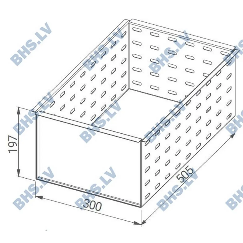 Insert perforé pour tiroir en monobloc