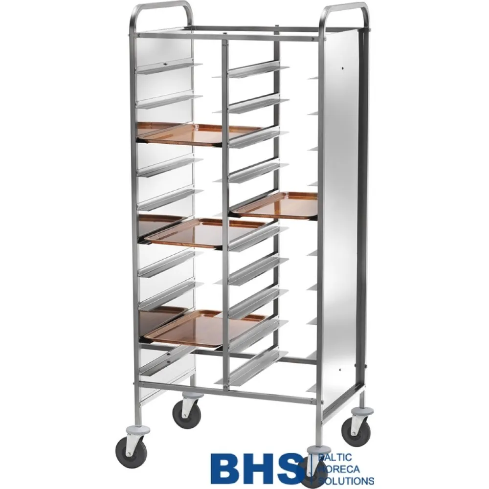 Reinforced trolley for 30 trays with stainless side panels (CA1471RPI)