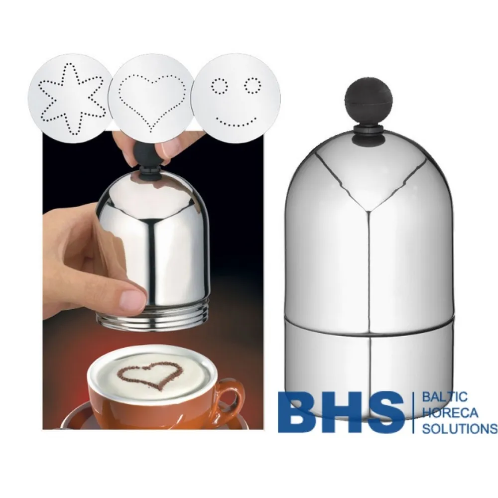 Elegant Cocoa Dispenser with Decorative Discs