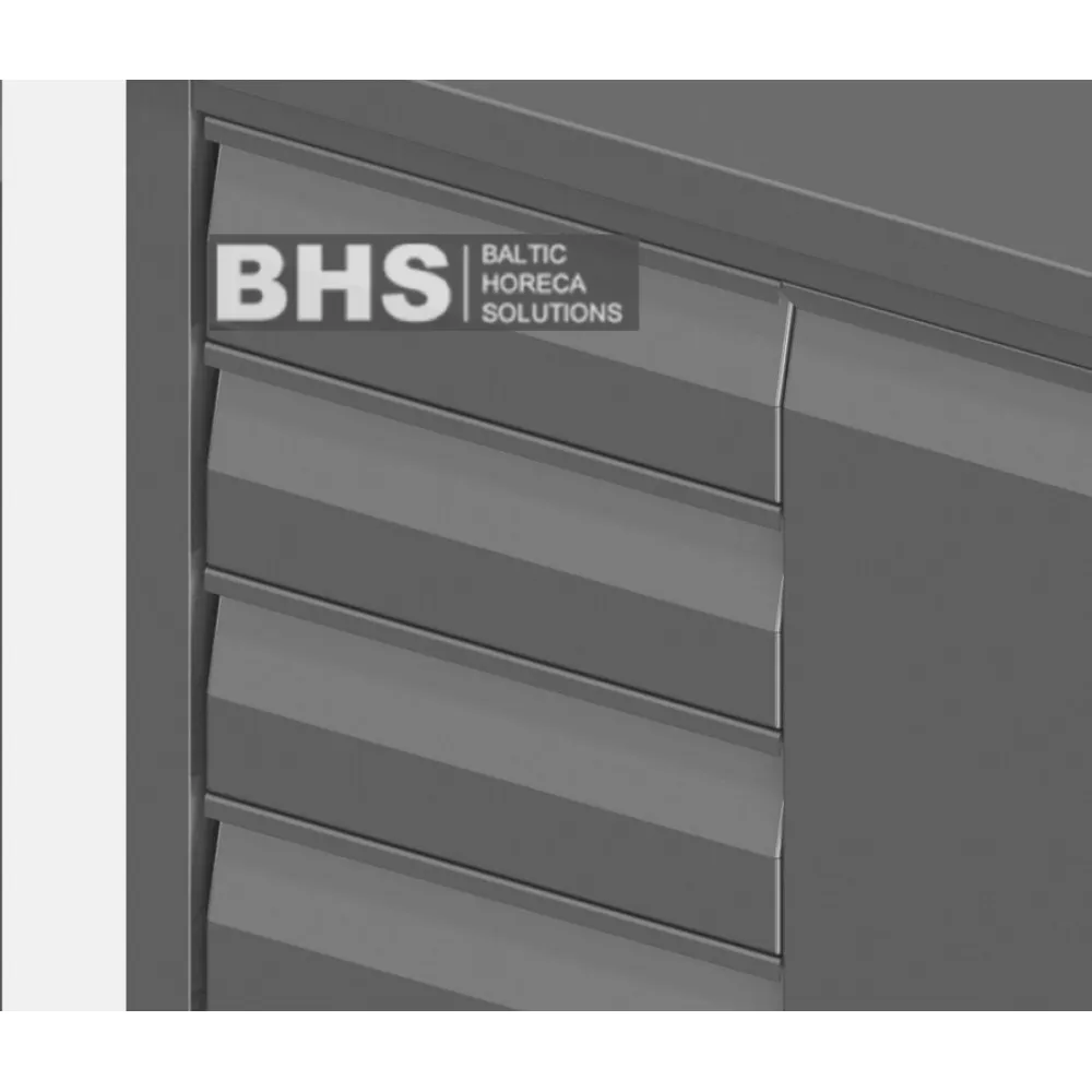 Блок с двумя ящиками для гастроемкости 1/1 с закрытой задней панелью