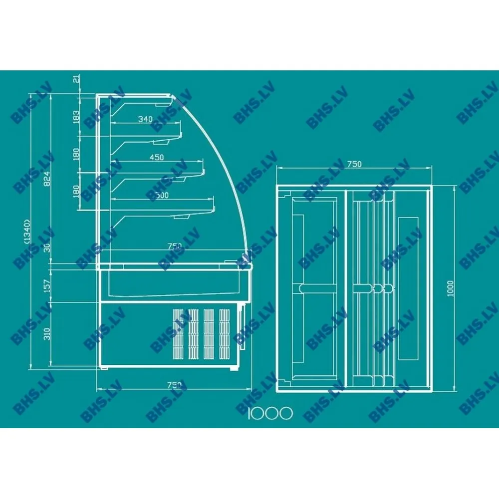 Georgia III Self-Service Pastry Showcase