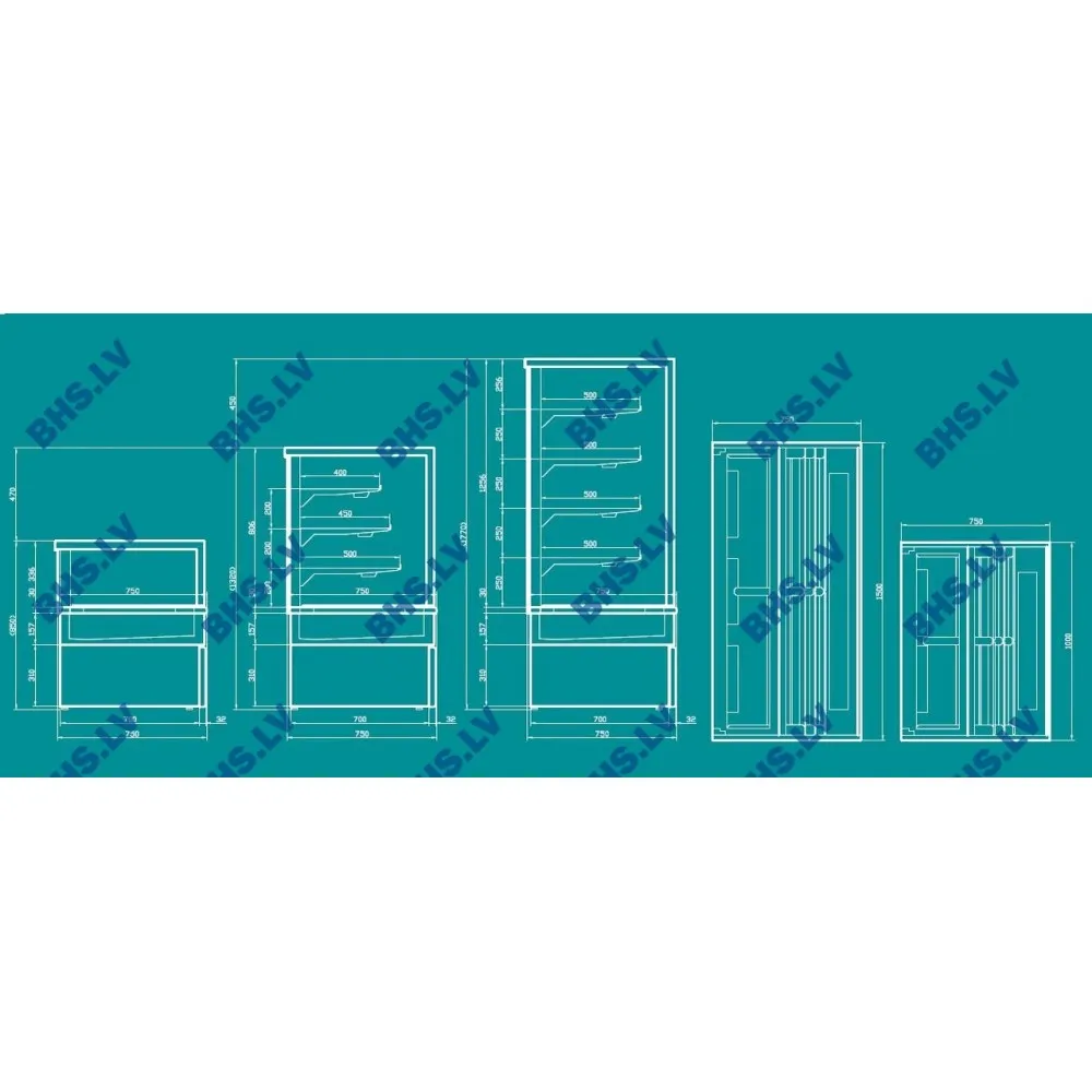 GEORGIA SQUARE 1000 HOT - Karsto ēdienu vitrīna