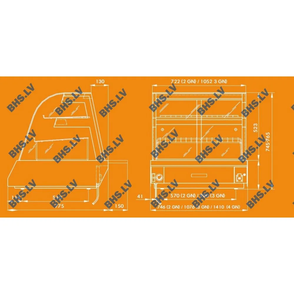 Горячая витрина KENTUCKY HOT 4GN