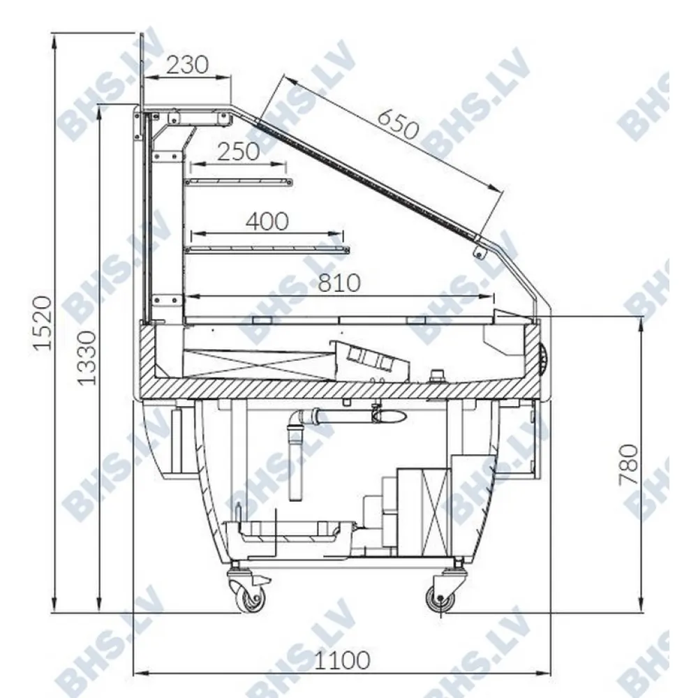 Кондитерская витрина MAXIM 1.25 для сладостей