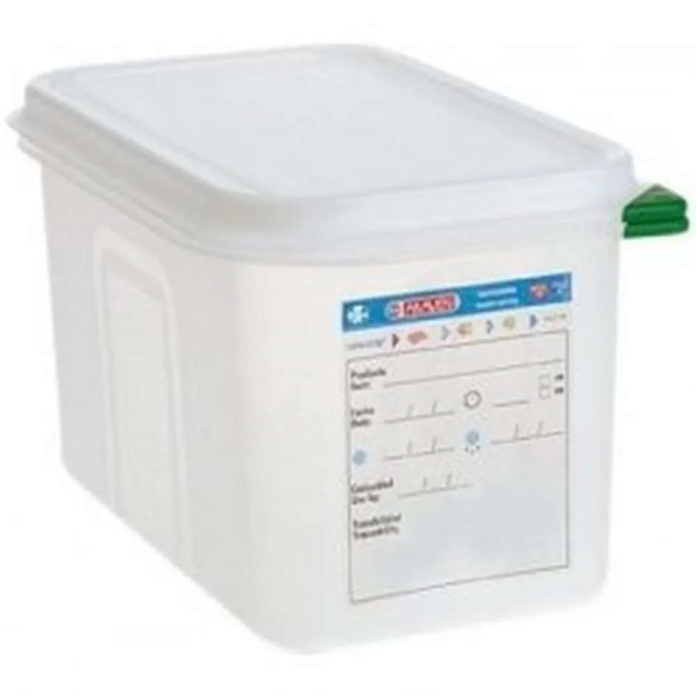 Récipient GN1/4 H-100 mm avec couvercle en polypropylène