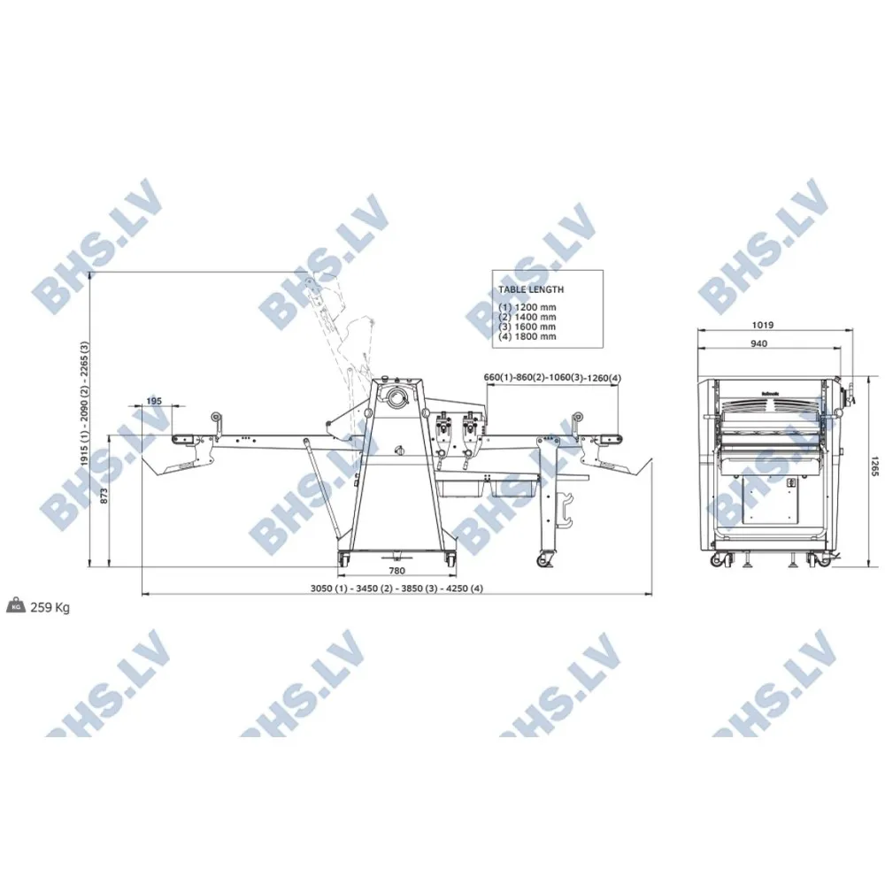 R65T/14 Manual Dough Sheeter with Inverter Technology