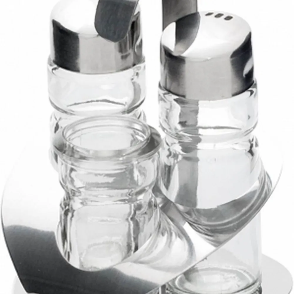 Elegantne klaasist maitseainenõukomplekt, 3 tk