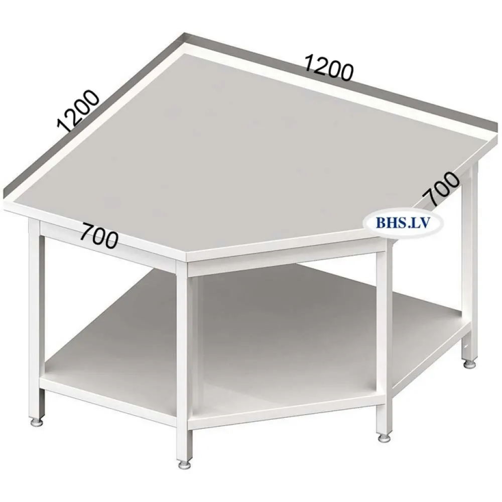 Compact Steel Corner Table