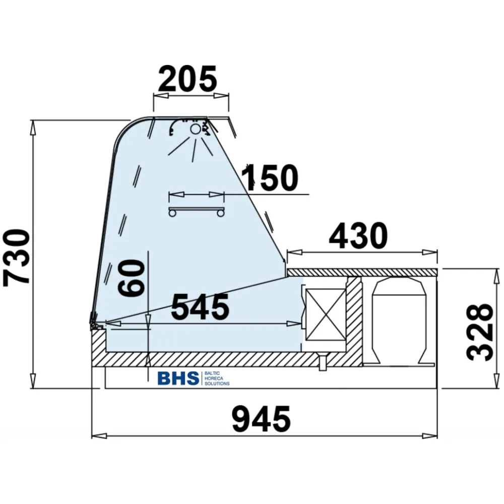 Vitrine réfrigérée TATIANA 1.3