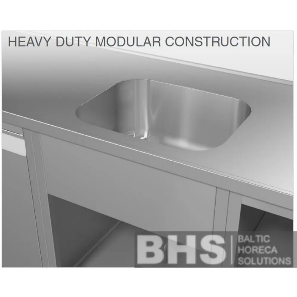 Étagère modulable pour évier avec panneau haut 600