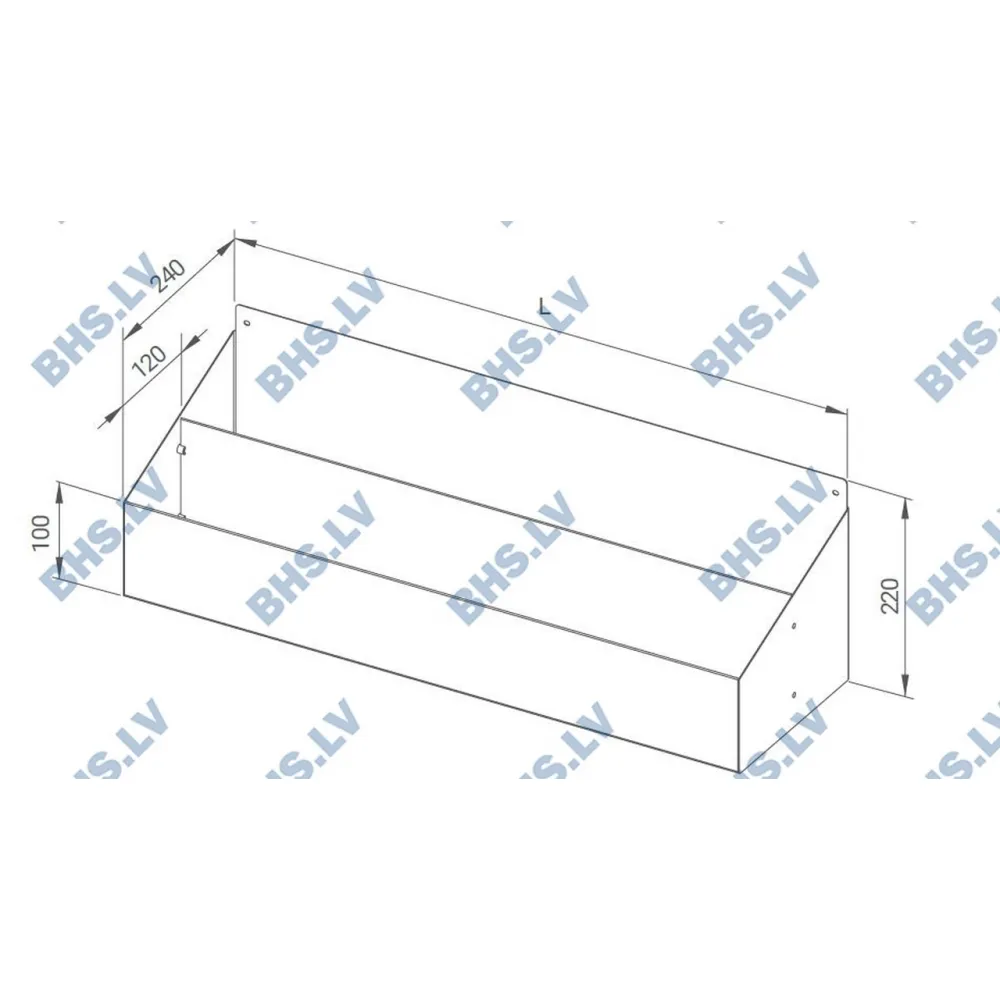 Двойная настенная полка для бутылок 1000