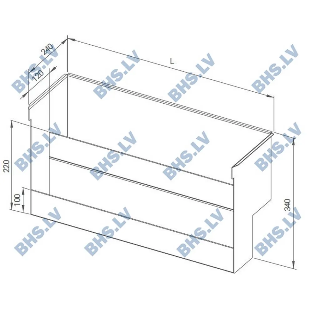 Двухуровневая сварная полка для бутылок 900