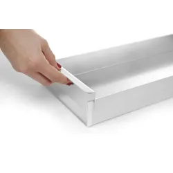 Eemaldatava külgpaneeliga küpsetusplaat 580x200x(K)50 mm