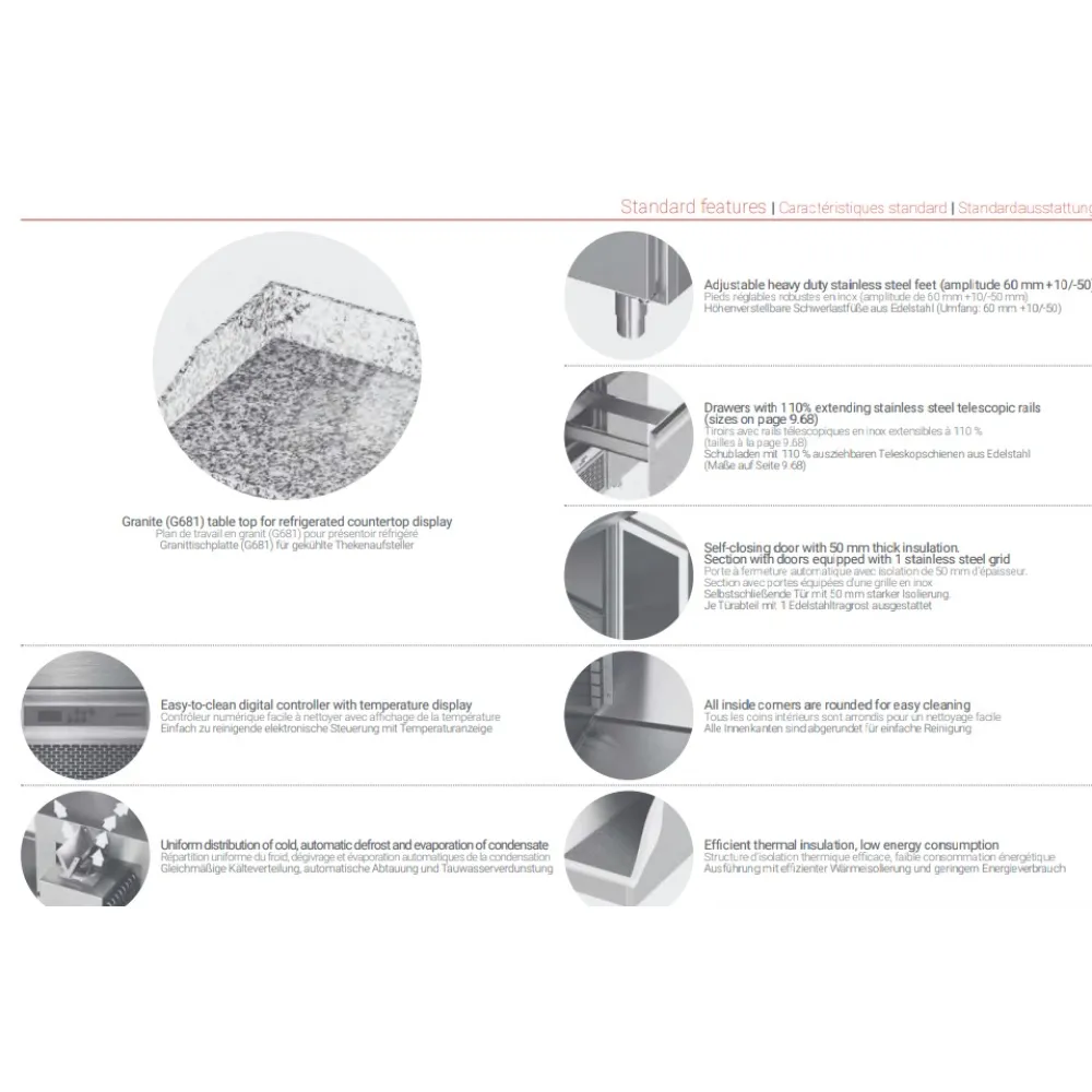 P240 1300 mm Šaldymo Stalas