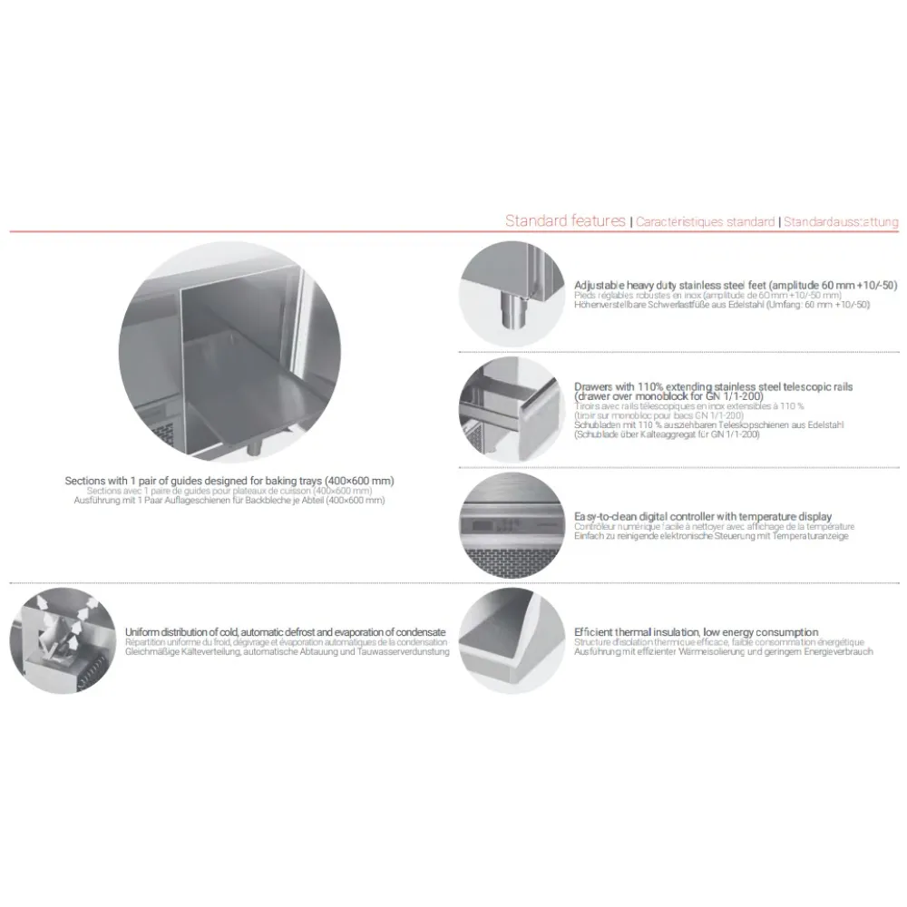 Konditorejas ledusskapis ar darba virsmu P206