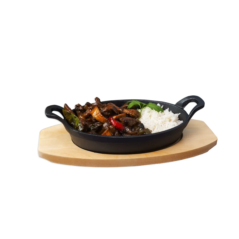 Valurauast pann puidust alusega, 210 × 150 mm (049012)