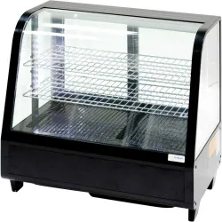 Vitriin 100 l LED-valgustiga, must