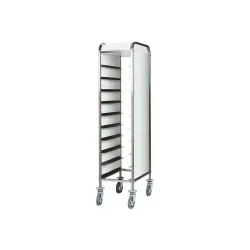 Tugevdatud käru 10 kandiku jaoks koos külgpaneelidega (bianco-white)