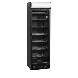 Sügavkülmik reklaambänneriga 270l, must