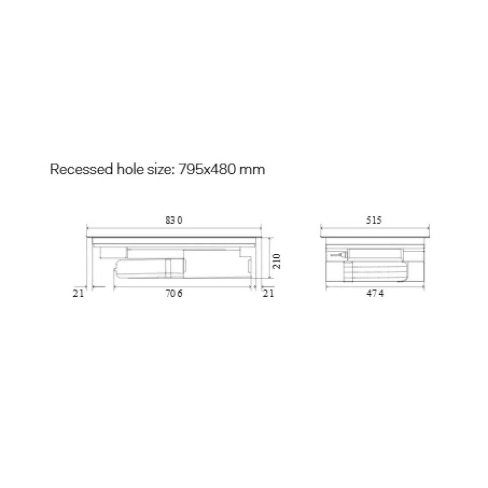 Modernā 4 zonu indukcijas plīts ar tvaika nosūcēju HVI90TCRF