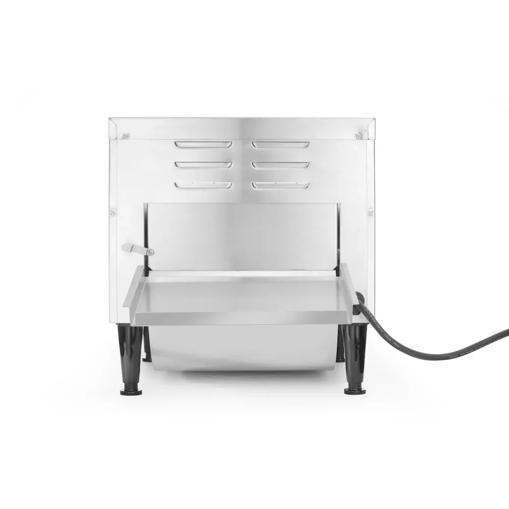 Dvigubas konvejerio skrudintuvas su 2 dozavimo padėklų