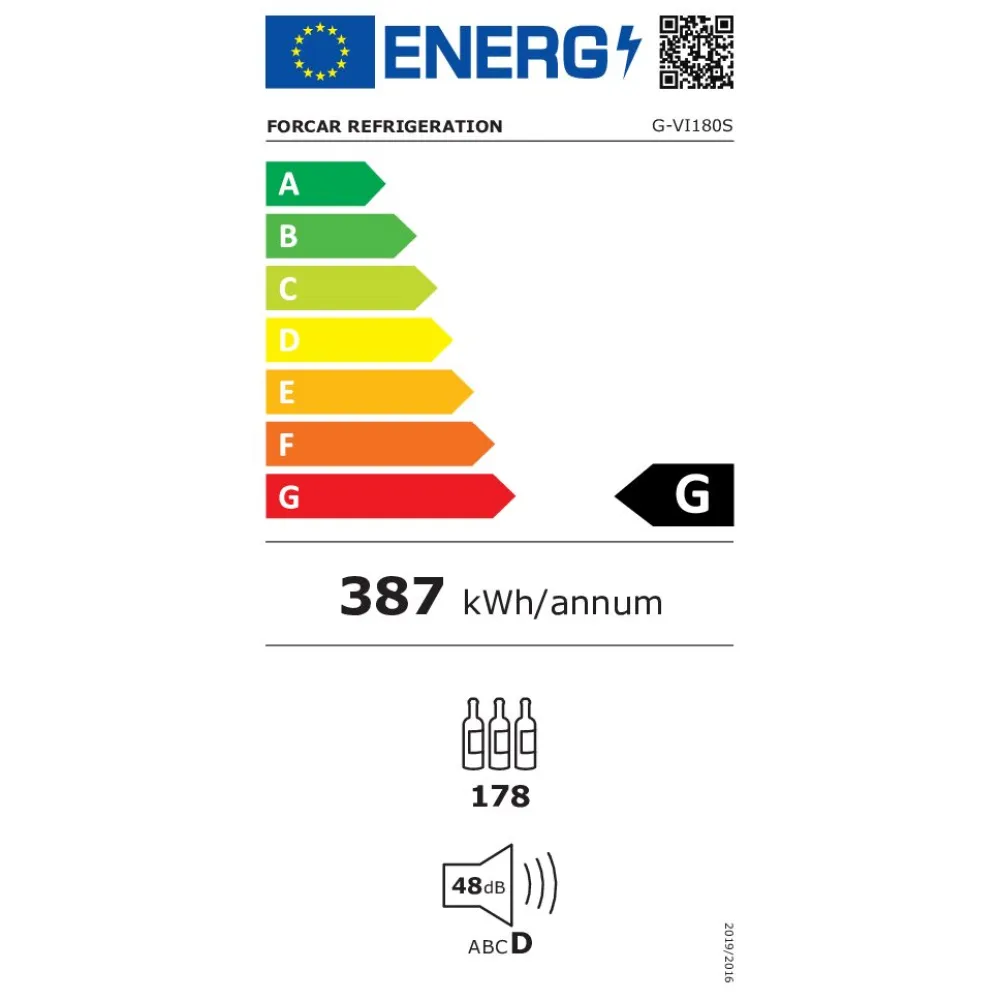 Vīna ledusskapis Glass Line G-VI180S