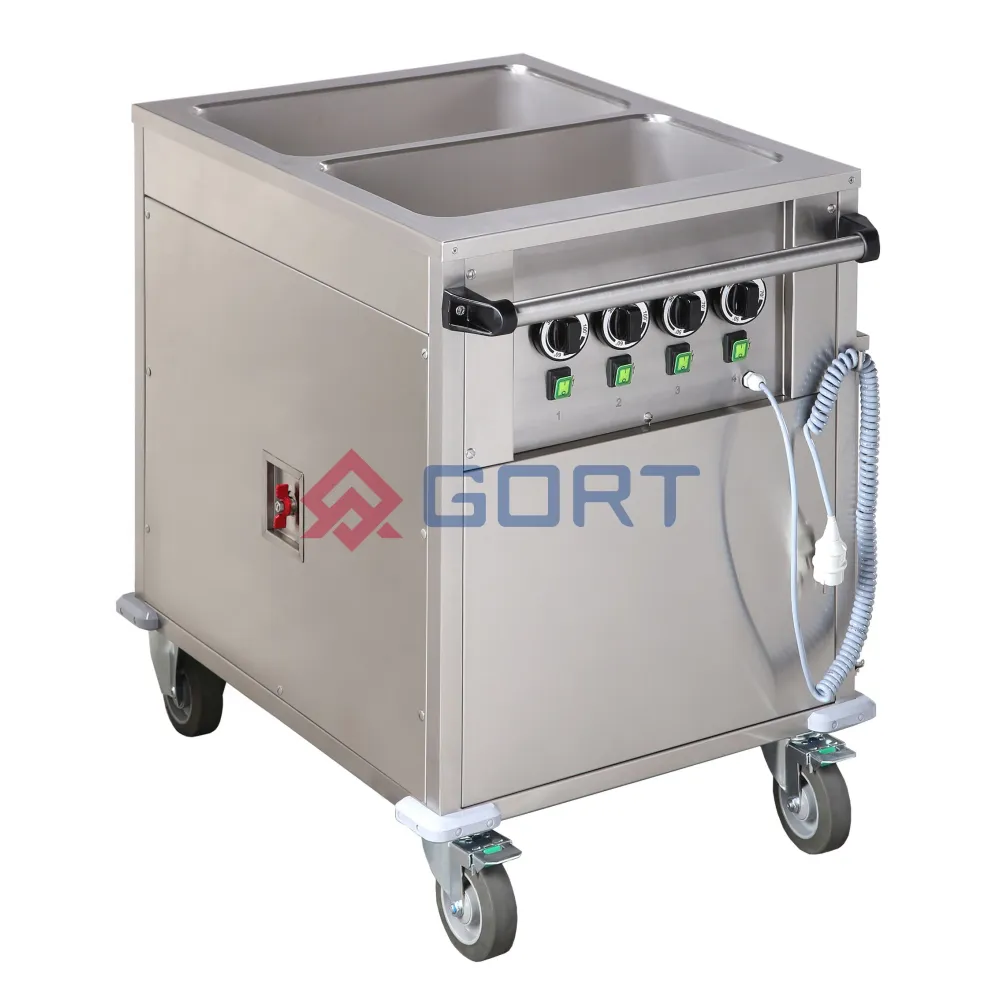 Šildomas kepimo vežimėlis su nepriklausomu temperatūros valdymu