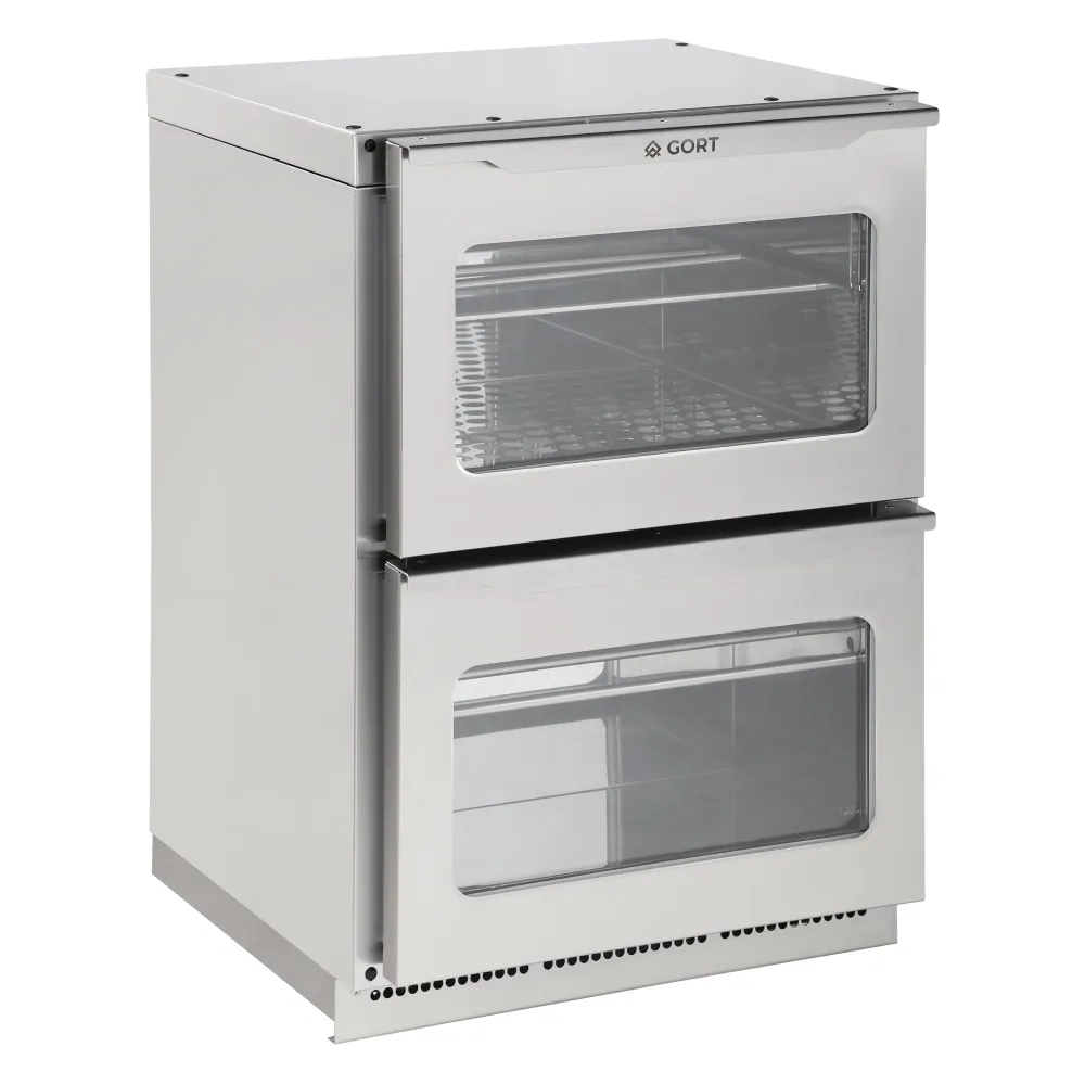 Kompaktiškas baro šaldytuvas su stikliniais stalčiais 69L