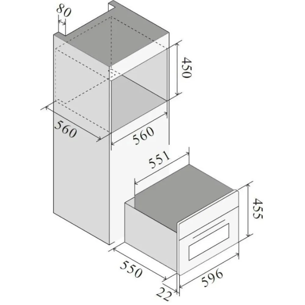 Ilve iebūvēta šoka saldēšanas kamera BC645STC 40L