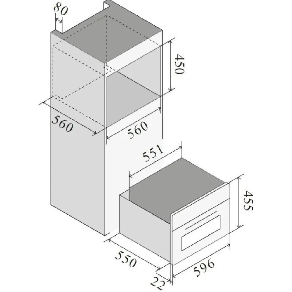 Ilve Iebūvēta Šoka Saldēšanas Kamera - BC645SLTC 40L