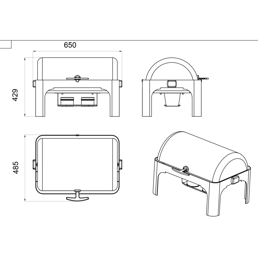 Klassikaline 9L Marmiit rullkattega