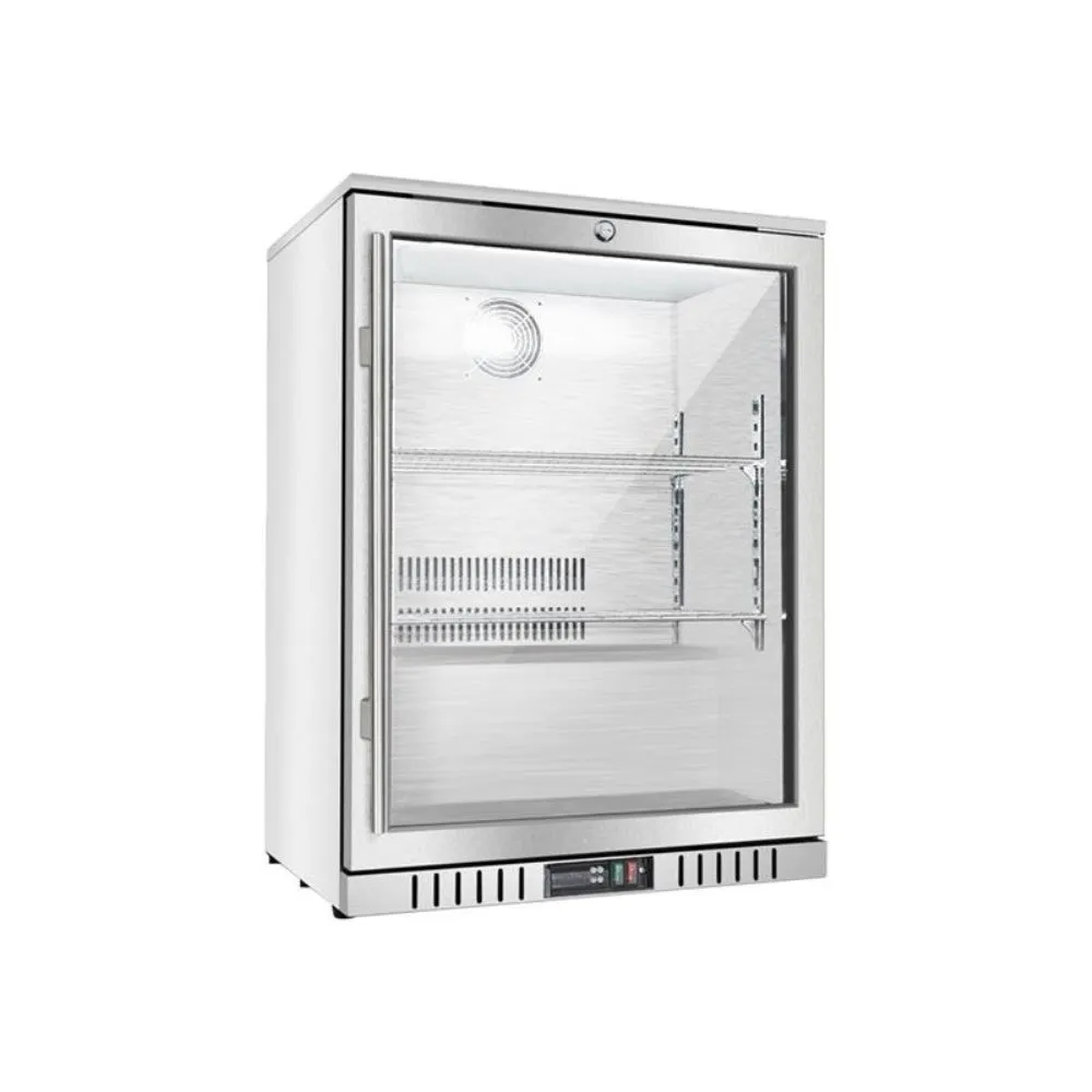 Baro šaldytuvo-vitrinis 133L iš plieno