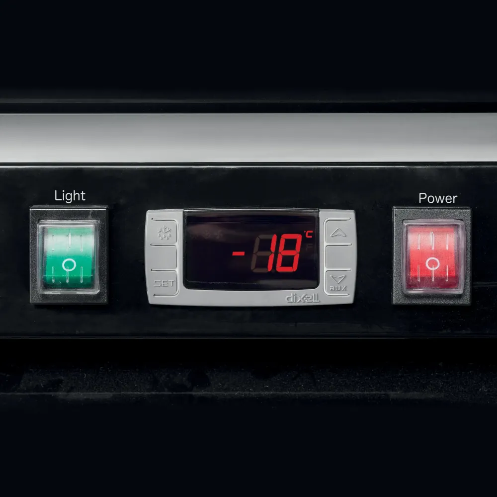 Premium 405L Display Freezer - Sleek Black