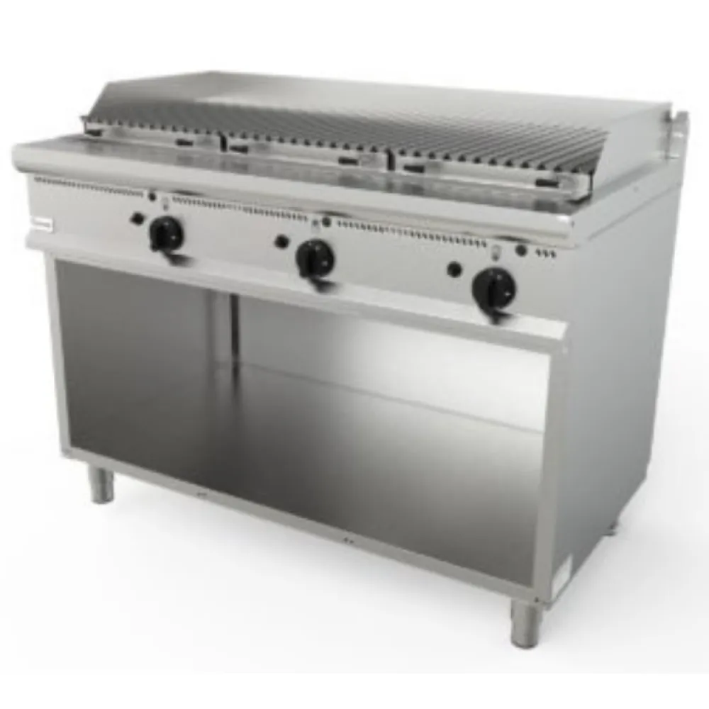 Professional Gas Lava Stone Grill with Sleek Cabinet