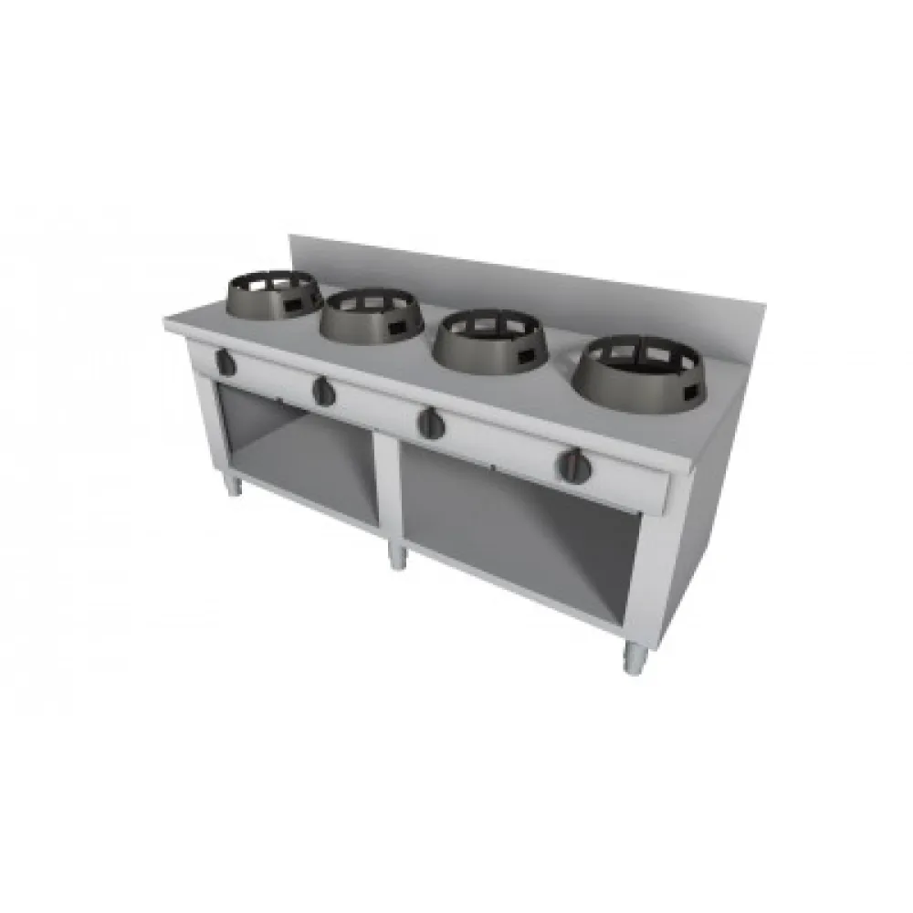 Gaasiga WOK pliit professionaalne 2000x700mm