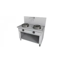 Gaasiga WOK pliit neutraalse kapiga 1000x700mm KT02100070BA