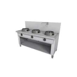 Gaasiga WOK pliit neutraalse kapiga 1500x700mm KT03150070BA
