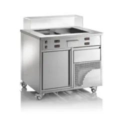 Combined station with refrigeration and frying zones TEPP-TWIN TPTW2000