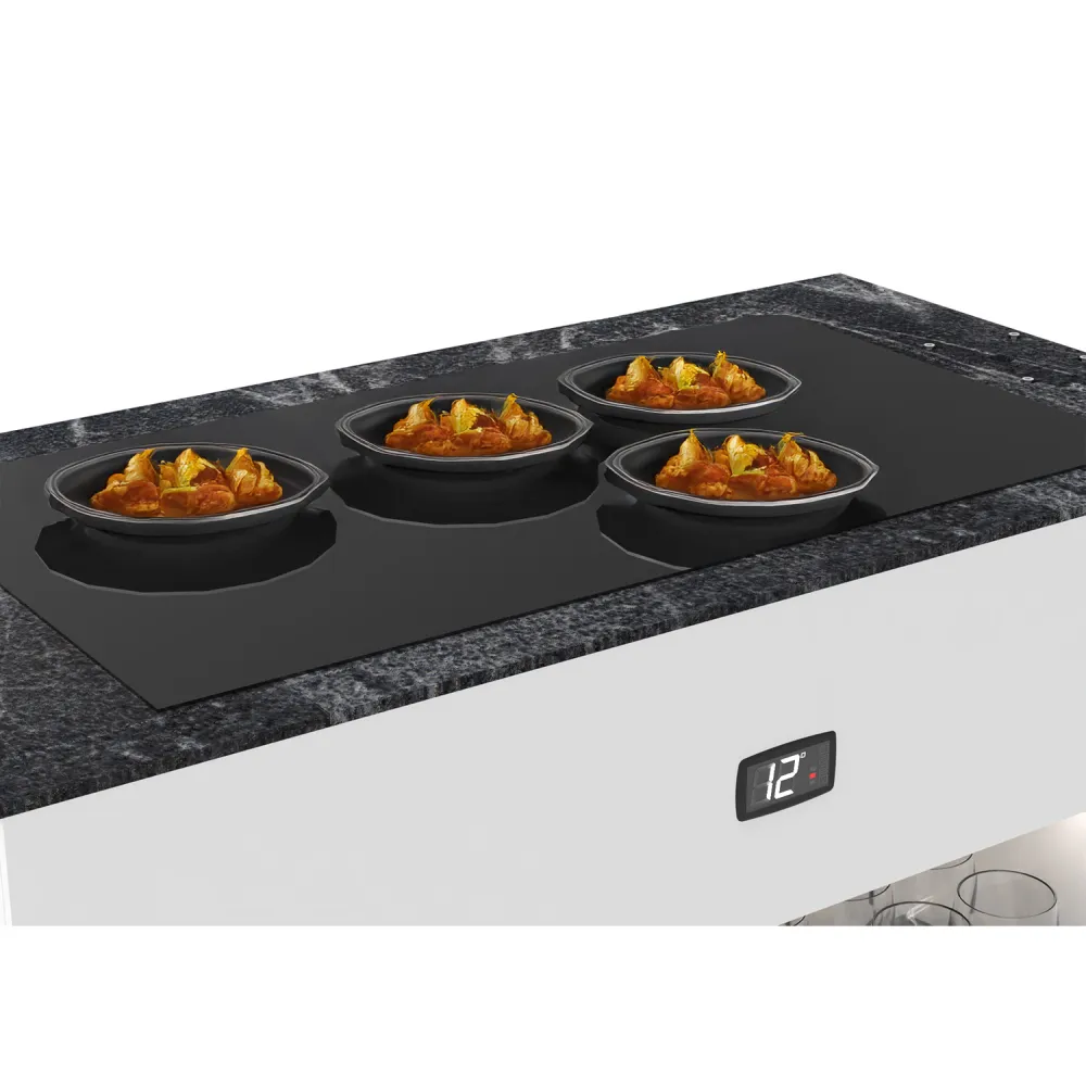 Buffet Vitrine Élégance avec Surface Chauffante