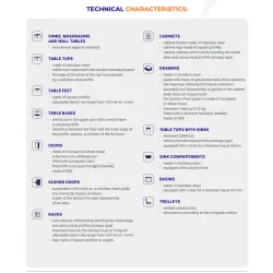 Nerūdijančio plieno stalas su rėmu ir šonu 2000