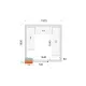 Panneaux Isolants pour Chambres Froides 1800 x 1800 x 2200 mm